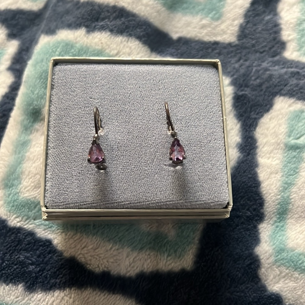 Amethyst Sterling Sliver Earrings